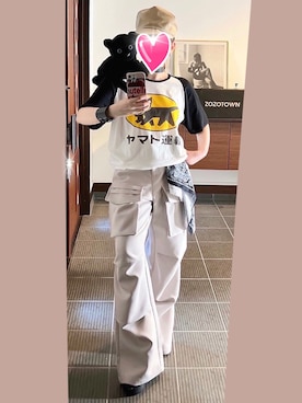 「アイテム（チョーカー）」を使った、致し方なく課金さん（レディース・157cm）の夏コーディネート