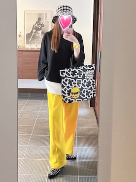 「エコバッグ」｜「アイテム（アナログ腕時計）」を使った、致し方なく課金さん（レディース・157cm）の秋コーディネート