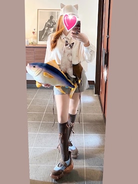 「アイテム（セットアップ）」を使った、致し方なく課金さん（レディース・157cm）の春コーディネート