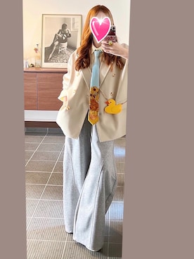 「ネクタイ」｜致し方なく課金さん（レディース・157cm）の春コーディネート