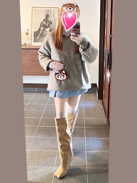 「アイテム（ポーチ）」を使った、致し方なく課金さん（レディース・157cm）の秋コーディネート