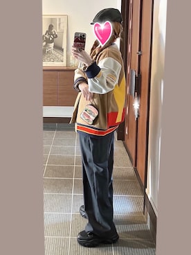 「アイテム（スタジャン）」を使った、致し方なく課金さん（レディース・157cm）の秋コーディネート