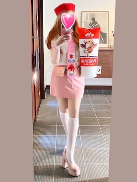 「アイテム（ボディバッグ/ウエストポーチ）」を使った、致し方なく課金さん（レディース・157cm）の夏コーディネート