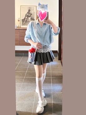 「kate spade new york（ケイトスペード ニューヨーク）のスナック バー 3D スルージー クロスボディ（ショルダーバッグ、その他）」を使った、致し方なく課金さん（レディース・157cm）の秋コーディネート