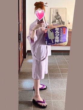 「アイテム（アナログ腕時計）」を使った、致し方なく課金さん（レディース・157cm）の夏コーディネート