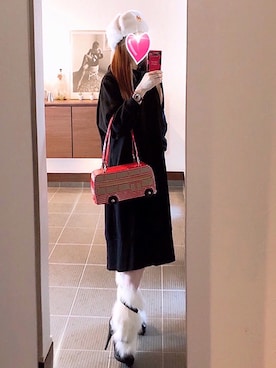 「裏起毛ワンピース」｜致し方なく課金さん（レディース・157cm）の冬コーディネート