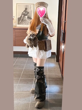 「アイテム（ペットグッズ）」を使った、致し方なく課金さん（レディース・157cm）の秋コーディネート