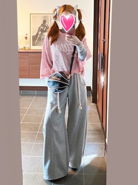 「アイテム（バレッタ/ヘアクリップ）」を使った、致し方なく課金さん（レディース・157cm）の秋コーディネート