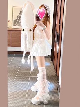 「アイテム（ペットグッズ）」を使った、致し方なく課金さん（レディース・157cm）の夏コーディネート