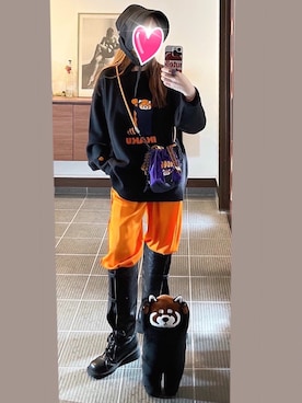 「アイテム（雑貨/ホビー）」を使った、致し方なく課金さん（レディース・157cm）の秋コーディネート