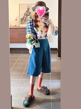 「アイテム（財布/小物）」を使った、致し方なく課金さん（レディース・157cm）の秋コーディネート
