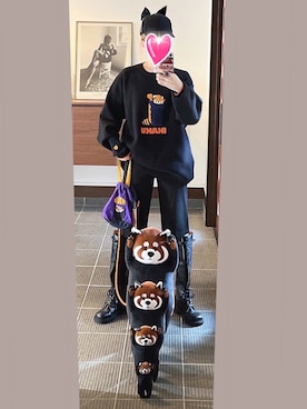 「アイテム（財布/小物）」を使った、致し方なく課金さん（レディース・157cm）の冬コーディネート