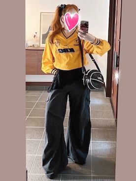 「アイテム（チョーカー）」を使った、致し方なく課金さん（レディース・157cm）の秋コーディネート