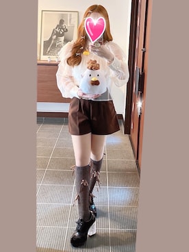 「アイテム（雑貨/ホビー）」を使った、致し方なく課金さん（レディース・157cm）の秋コーディネート