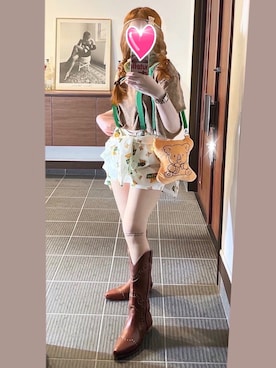 「hytabさん♬いつもありがとうです🤗✨のセットアップの腰巻きスタイル😆影響されました🙌💕（セットアップ）」を使った、致し方なく課金さん（レディース・157cm）の秋コーディネート