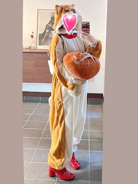 「アイテム（雑貨/ホビー）」を使った、致し方なく課金さん（レディース・157cm）の秋コーディネート