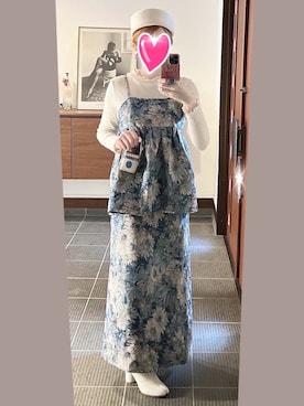 「アイテム（ポーチ）」を使った、致し方なく課金さん（レディース・157cm）の秋コーディネート