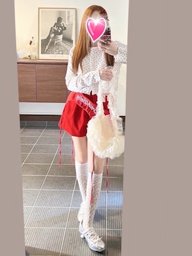 「小花柄」｜致し方なく課金さん（レディース・157cm）の秋コーディネート