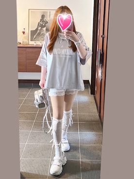 「LAKOLE（ラコレ）のアイテム（シューズ）」を使った、致し方なく課金さん（レディース・157cm）の夏コーディネート