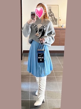 「アイテム（腕時計）」を使った、致し方なく課金さん（レディース・157cm）の冬コーディネート