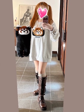 「アイテム（ヘアピン）」を使った、致し方なく課金さん（レディース・157cm）の秋コーディネート