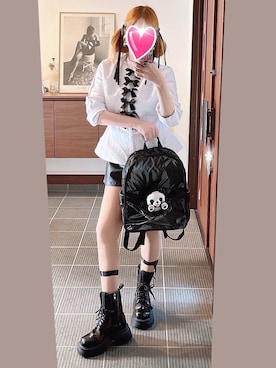 「しまむら（シマムラ）のアイテム（パンツ）」を使った、致し方なく課金さん（レディース・157cm）の春コーディネート