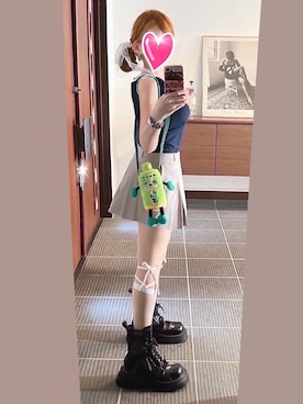 「タンクトップ」｜致し方なく課金さん（レディース・157cm）の秋コーディネート