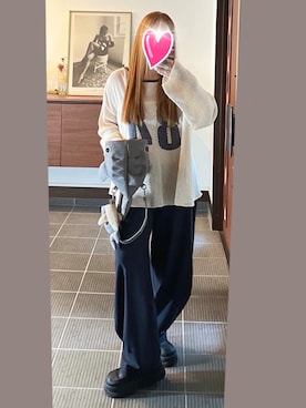 「アイテム（Tシャツ/カットソー、ベージュ系）」を使った、致し方なく課金さん（レディース・157cm）の夏コーディネート