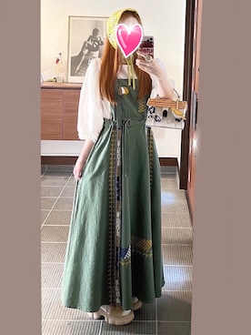 「刺繍」｜致し方なく課金さん（レディース・157cm）の夏コーディネート