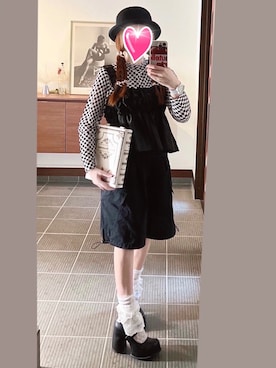 「アイテム（ヘアピン）」を使った、致し方なく課金さん（レディース・157cm）の秋コーディネート