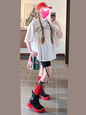 「アイテム（ポーチ）」を使った、致し方なく課金さん（レディース・157cm）の秋コーディネート