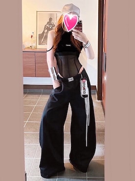 「アイテム（財布/小物）」を使った、致し方なく課金さん（レディース・157cm）の夏コーディネート