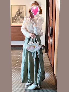 「アイテム（カチューシャ）」を使った、致し方なく課金さん（レディース・157cm）の秋コーディネート