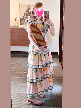 「アイテム（イヤリング）」を使った、致し方なく課金さん（レディース・157cm）の夏コーディネート