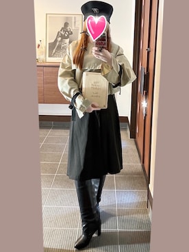 「アイテム（バレッタ/ヘアクリップ）」を使った、致し方なく課金さん（レディース・157cm）の秋コーディネート