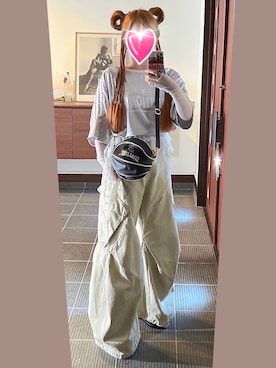 「アイテム（ブーツ）」を使った、致し方なく課金さん（レディース・157cm）の秋コーディネート