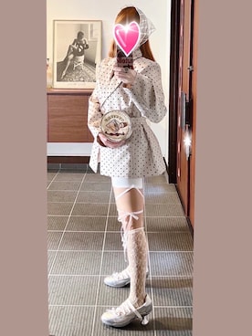 「アイテム（ポーチ）」を使った、致し方なく課金さん（レディース・157cm）の春コーディネート