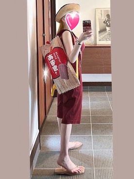 「アイテム（腕時計）」を使った、致し方なく課金さん（レディース・157cm）の夏コーディネート