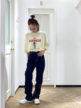 「TICCA（ティッカ）のアイテム（トップス）」を使った、tomocoさん（レディース・158cm）の春コーディネート