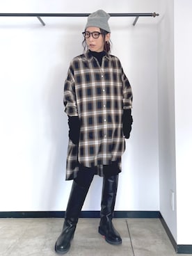 「YANUK（ヤヌーク）のアイテム」を使った、tomocoさん（レディース・158cm）の冬コーディネート