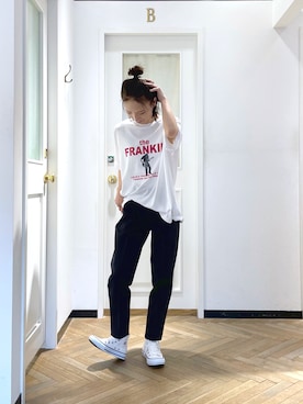 「TICCA（ティッカ）のアイテム（トップス）」を使った、tomocoさん（レディース・158cm）の春コーディネート