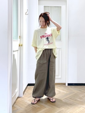 「ロックT」｜「アイテム（その他）」を使った、tomocoさん（レディース・158cm）の春コーディネート