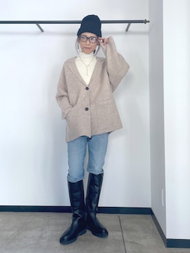 「TICCA（ティッカ）のアイテム（ジャケット/アウター）」を使った、tomocoさん（レディース・158cm）の秋コーディネート