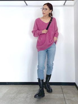 「YANUK（ヤヌーク）のアイテム」を使った、tomocoさん（レディース・158cm）の冬コーディネート