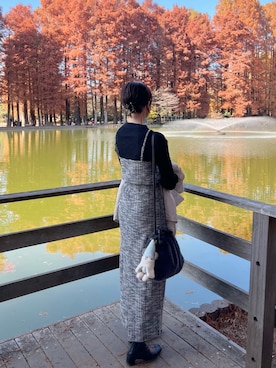 「アイテム（その他小物）」を使った、meeさん（レディース・153cm）の冬コーディネート