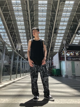 「アイテム（タンクトップ）」を使った、Kazuki Yanaiさん（メンズ・182cm・20代）の夏コーディネート