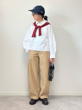 「アイテム（キャップ）」を使った、M&Kさん（レディース・154cm）の秋コーディネート