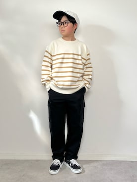 「VANS(バンズ)のアイテム」を使った、M&Kさん(キッズ・139cm)の冬コーディネート