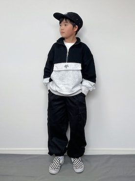 「ROPE' PICNIC（ロペピクニック）のアイテム（ジャケット/アウター）」を使った、M&Kさん（キッズ・124cm）の冬コーディネート