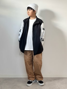 「アイテム（トップス）」を使った、M&Kさん（キッズ・138cm）の秋コーディネート